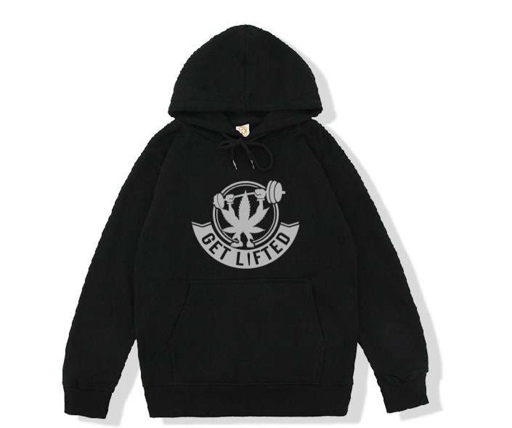 Black Hoodie Grey Logo
