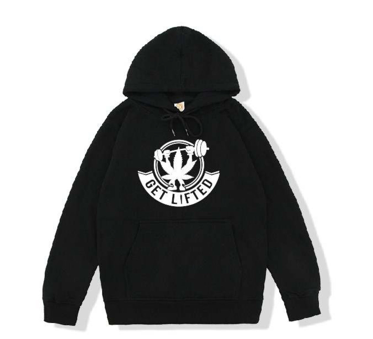 Black Hoodie White Logo